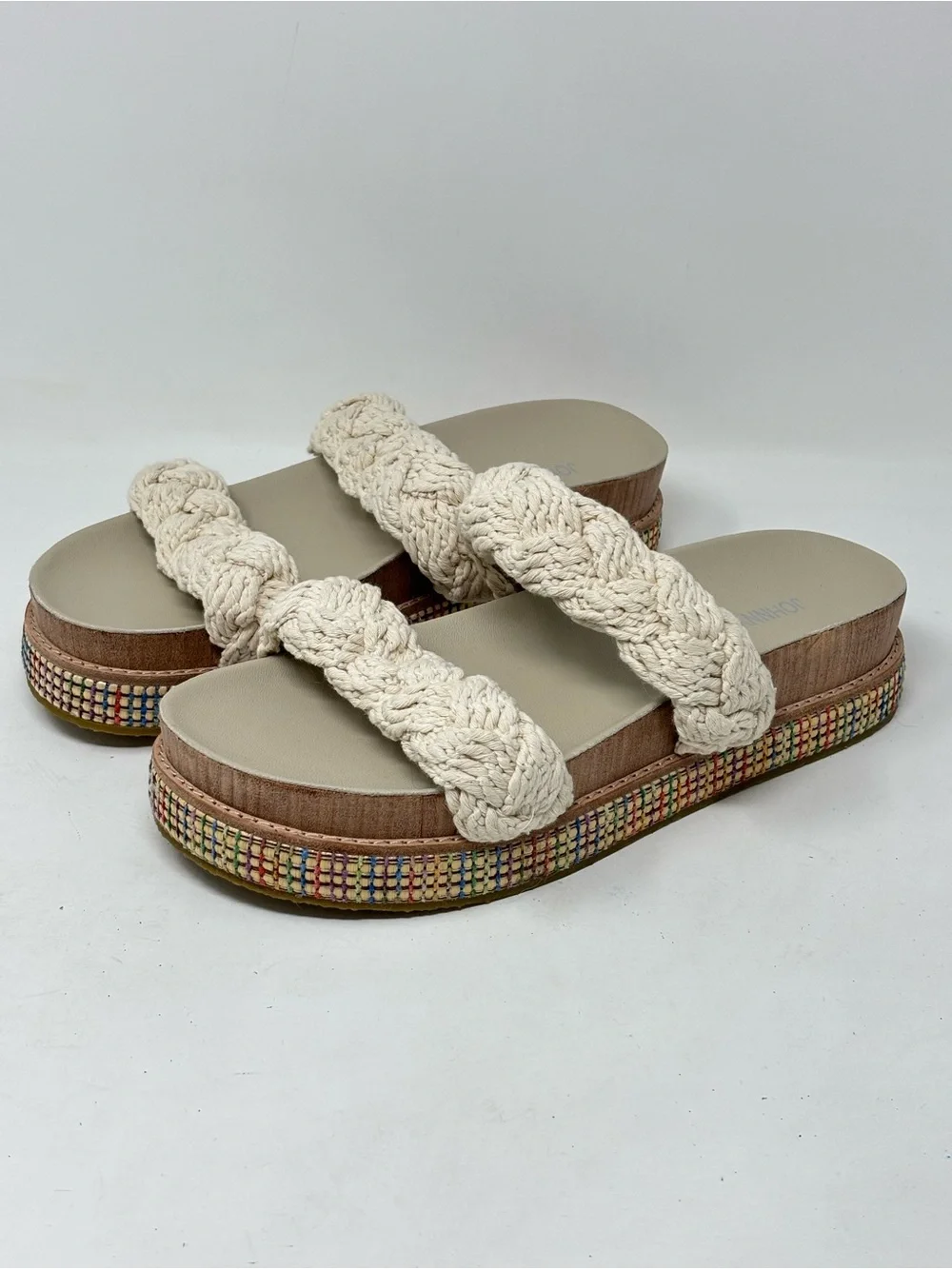 Johnny Was braided rope sandals NWOT size 8